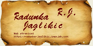 Radunka Jaglikić vizit kartica
